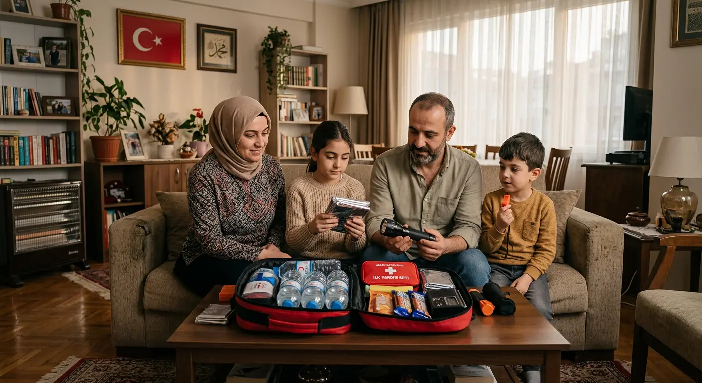 Depreme hazırlık çantası ve acil durum malzemeleri
