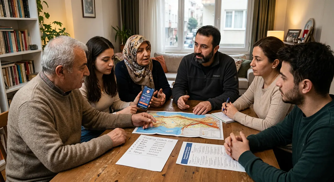 Aile deprem güvenlik planı