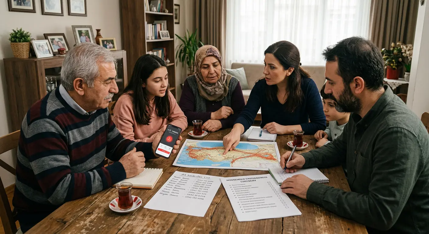 Aile deprem güvenlik planı