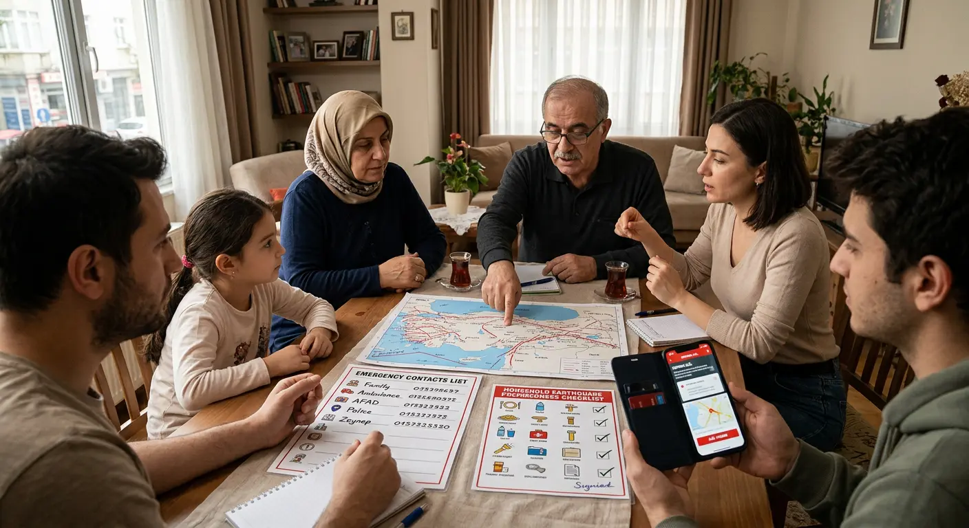 Aile deprem güvenlik planı