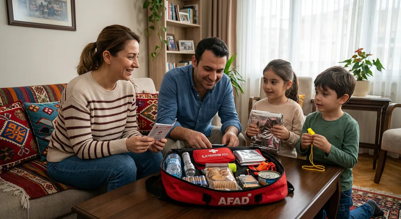 Depreme hazırlık çantası ve acil durum malzemeleri