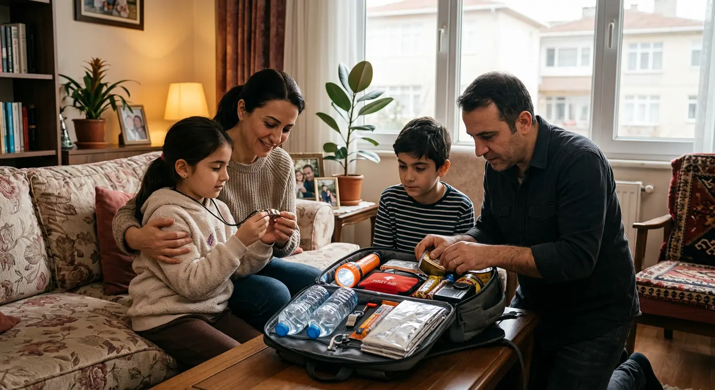 Depreme hazırlık çantası ve acil durum malzemeleri