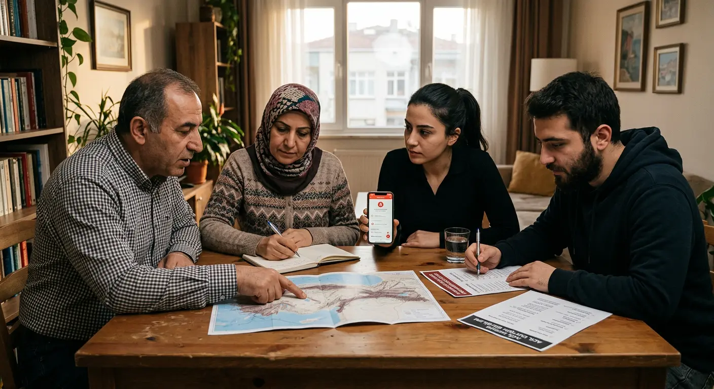Aile deprem güvenlik planı