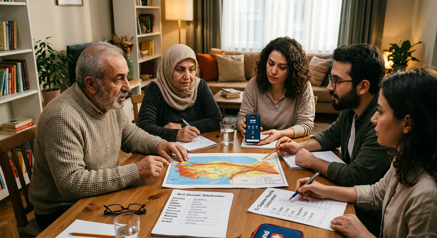 Aile deprem güvenlik planı
