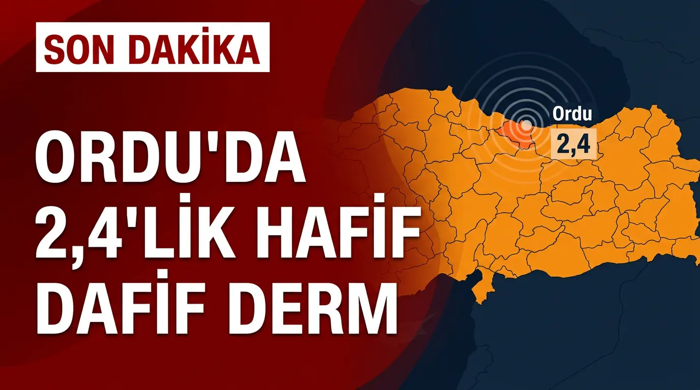 Ordu Niksar Sınırında Deprem: 2.4 Büyüklüğünde Sarsıntı Detayları