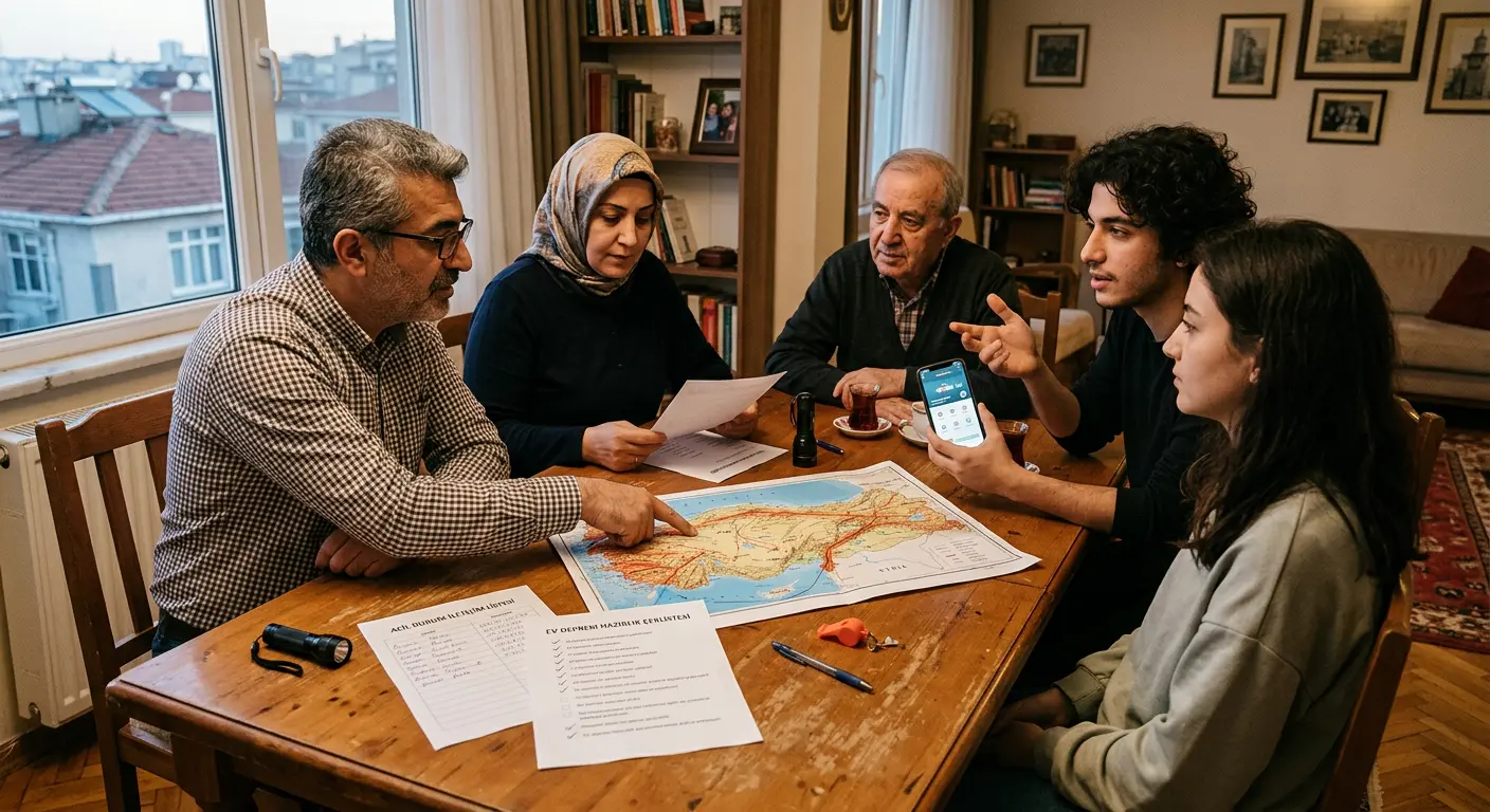 Aile deprem güvenlik planı