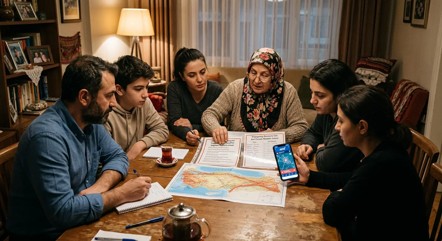 Aile deprem güvenlik planı