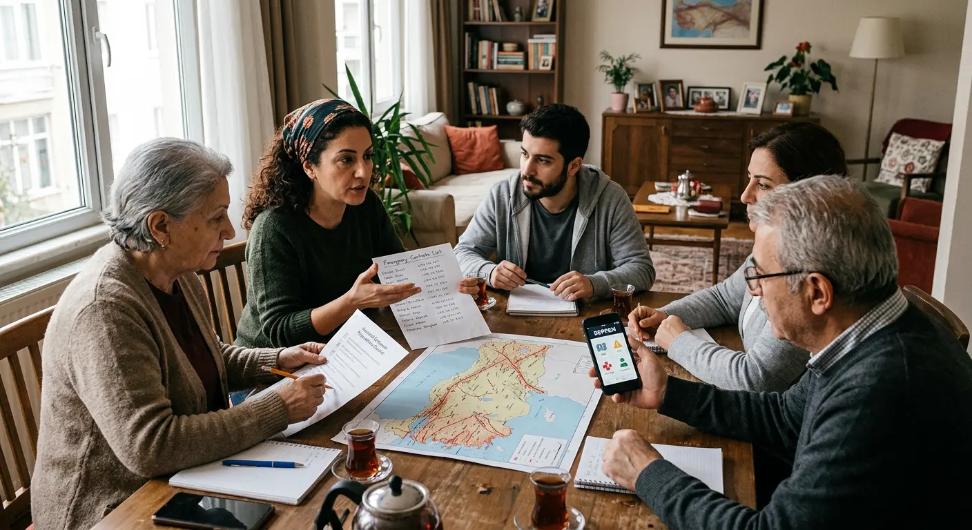 Aile deprem güvenlik planı