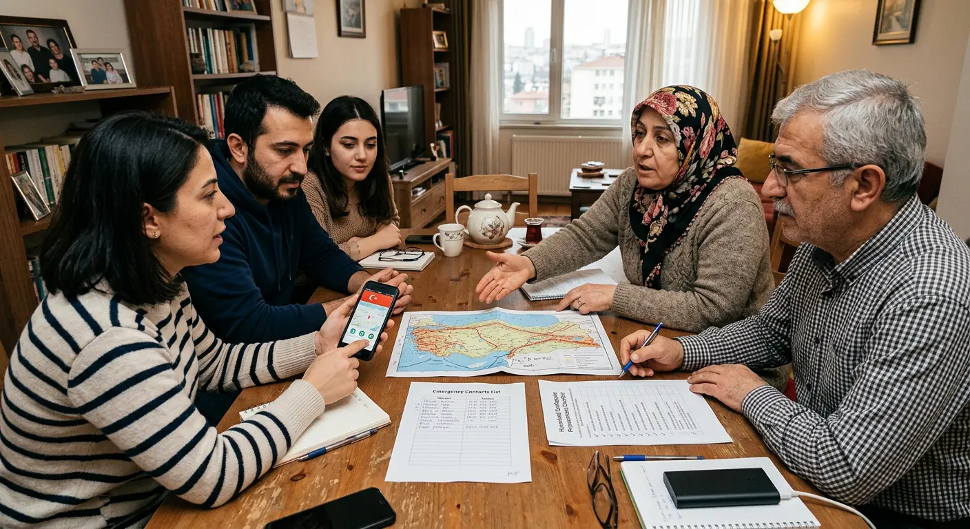 Aile deprem güvenlik planı