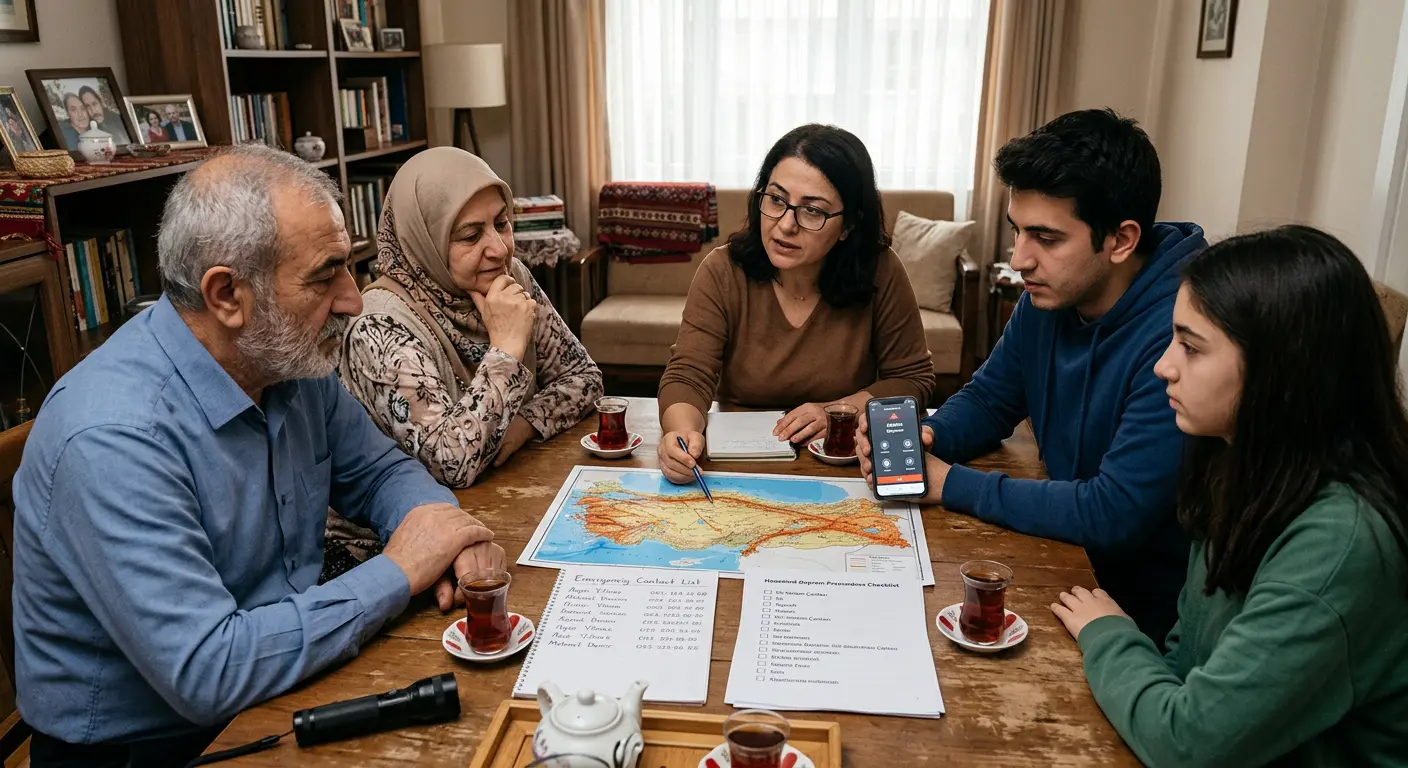 Aile deprem güvenlik planı