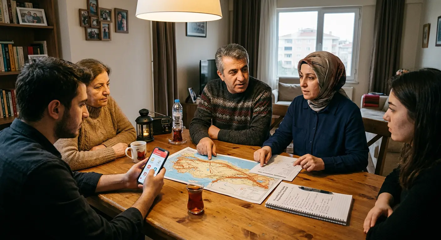 Aile deprem güvenlik planı