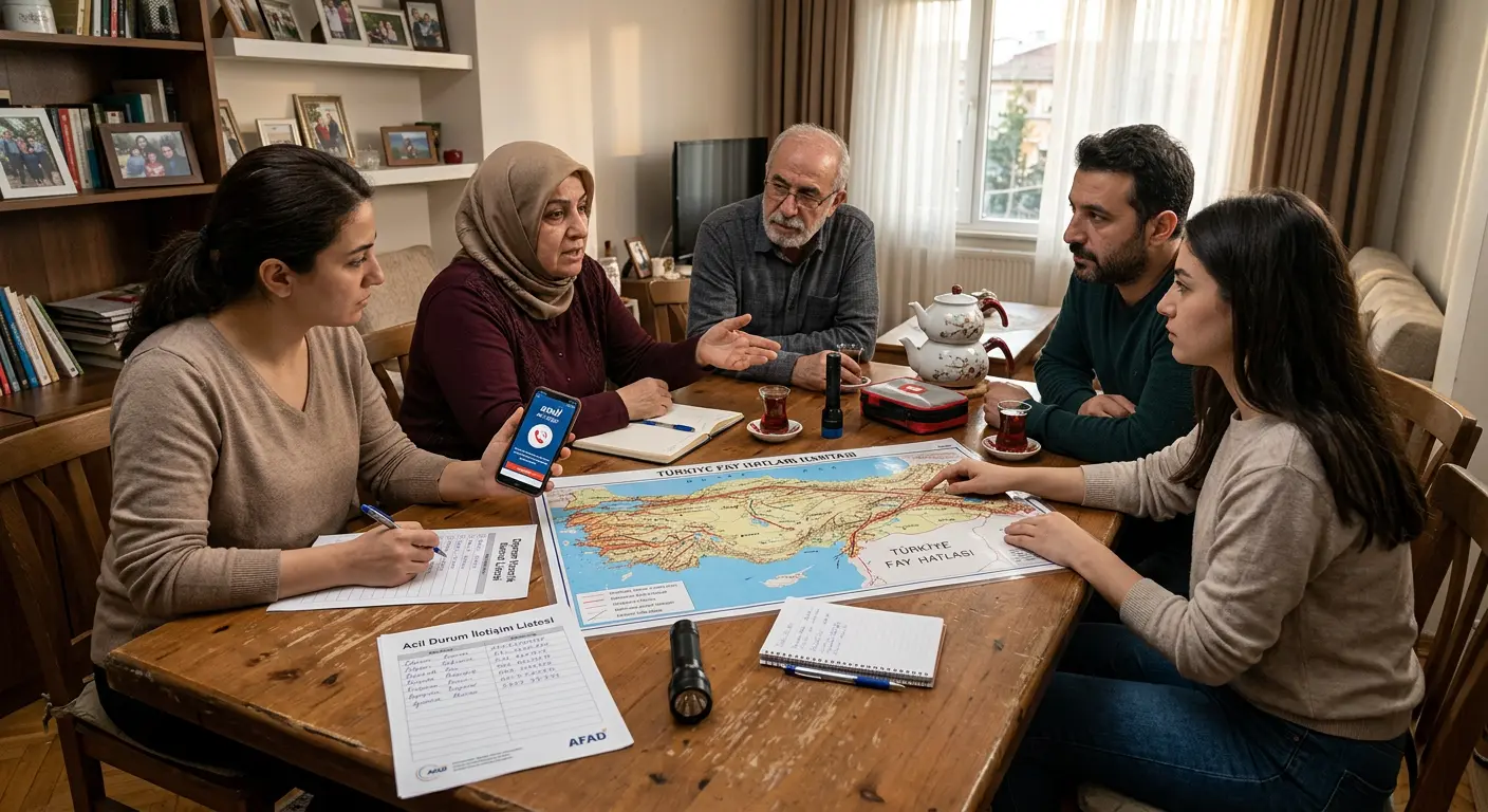 Aile deprem güvenlik planı