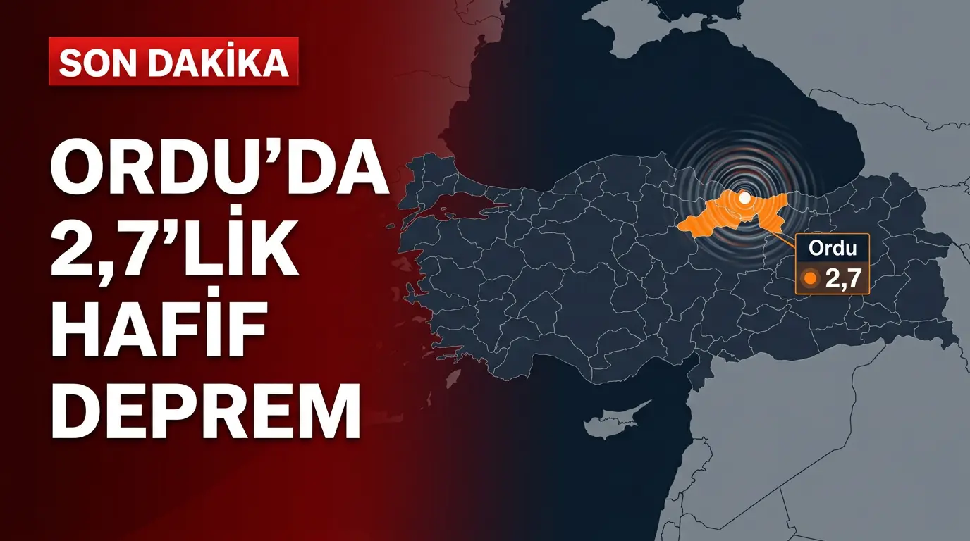 Ordu ve Tokat Sınırında 2.7 Büyüklüğünde Deprem: Son Durum