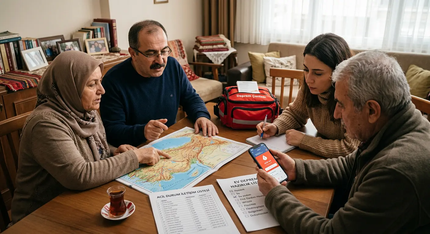 Aile deprem güvenlik planı
