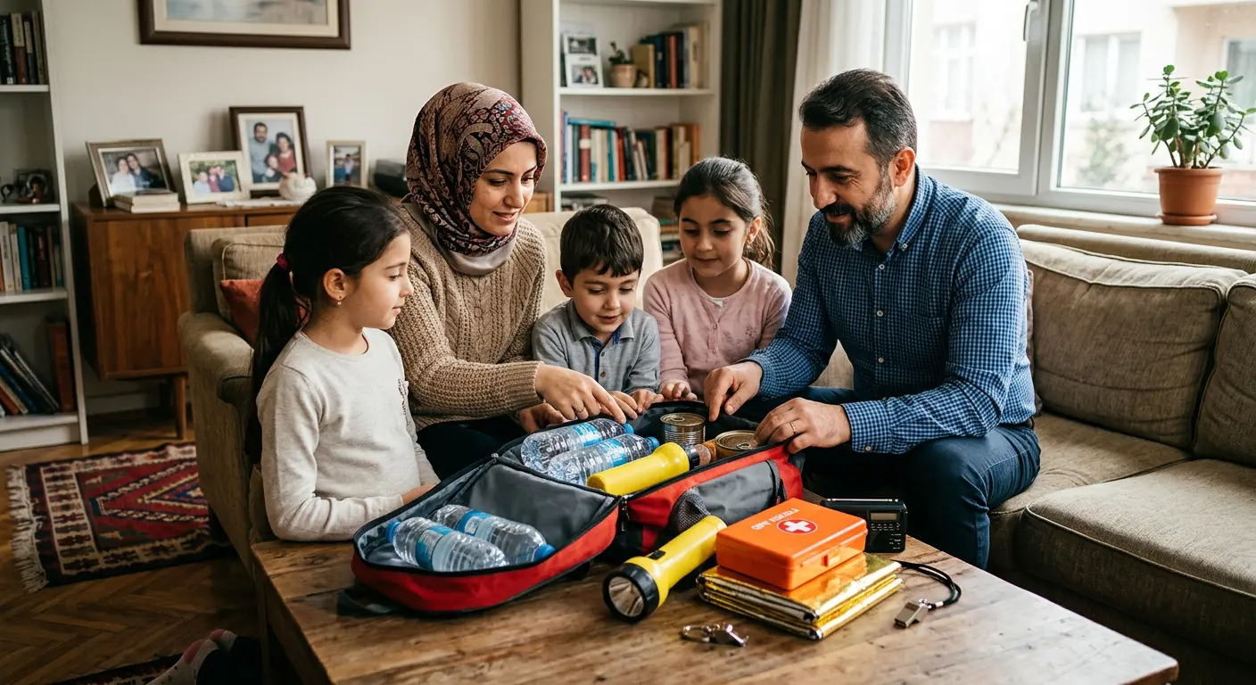Depreme hazırlık çantası ve acil durum malzemeleri