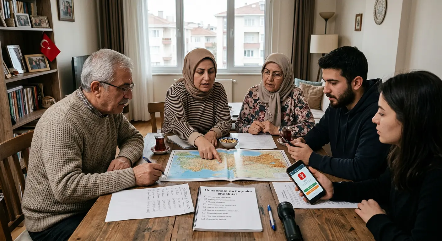 Aile deprem güvenlik planı