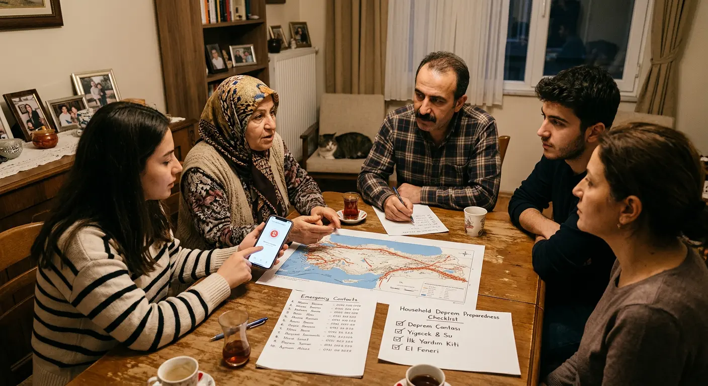 Aile deprem güvenlik planı