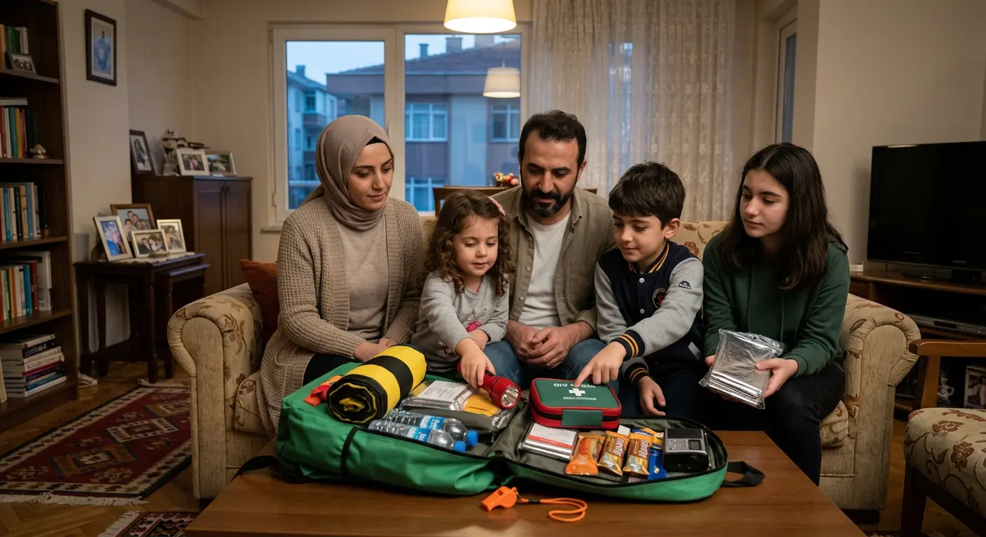 Depreme hazırlık çantası ve acil durum malzemeleri