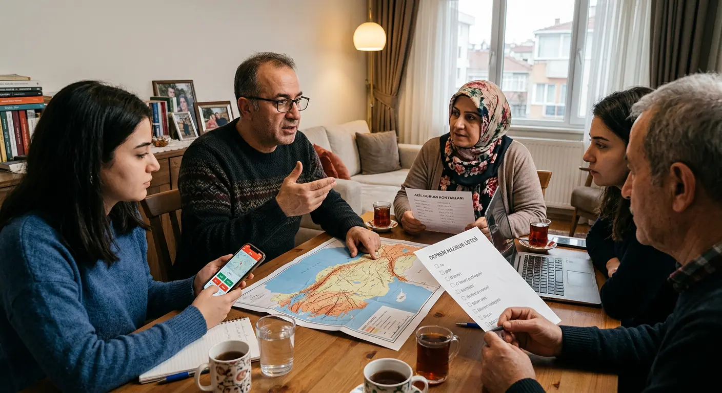 Aile deprem güvenlik planı