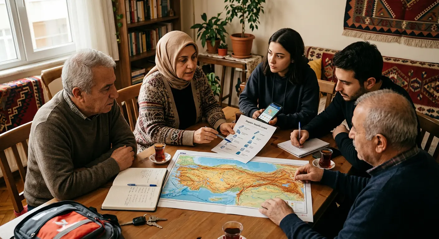 Aile deprem güvenlik planı