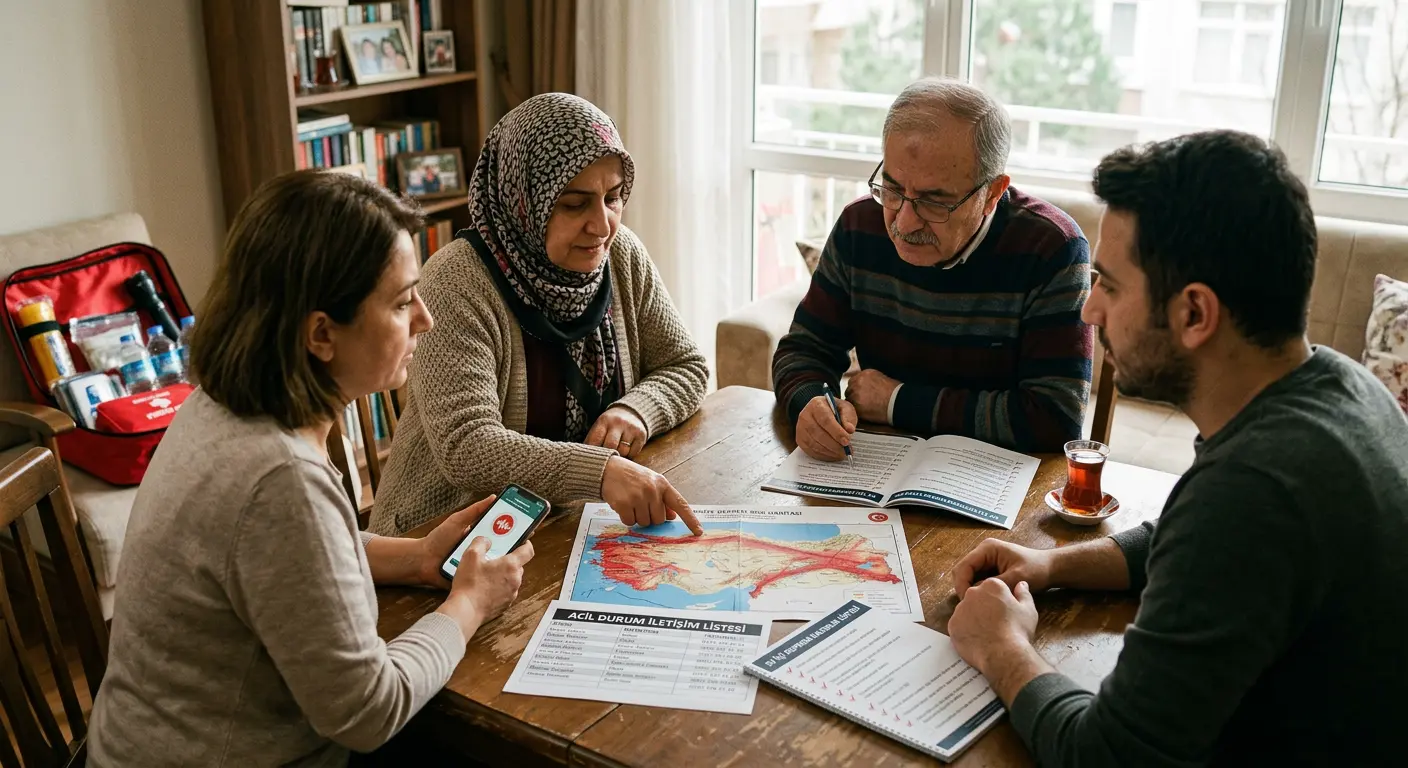Aile deprem güvenlik planı