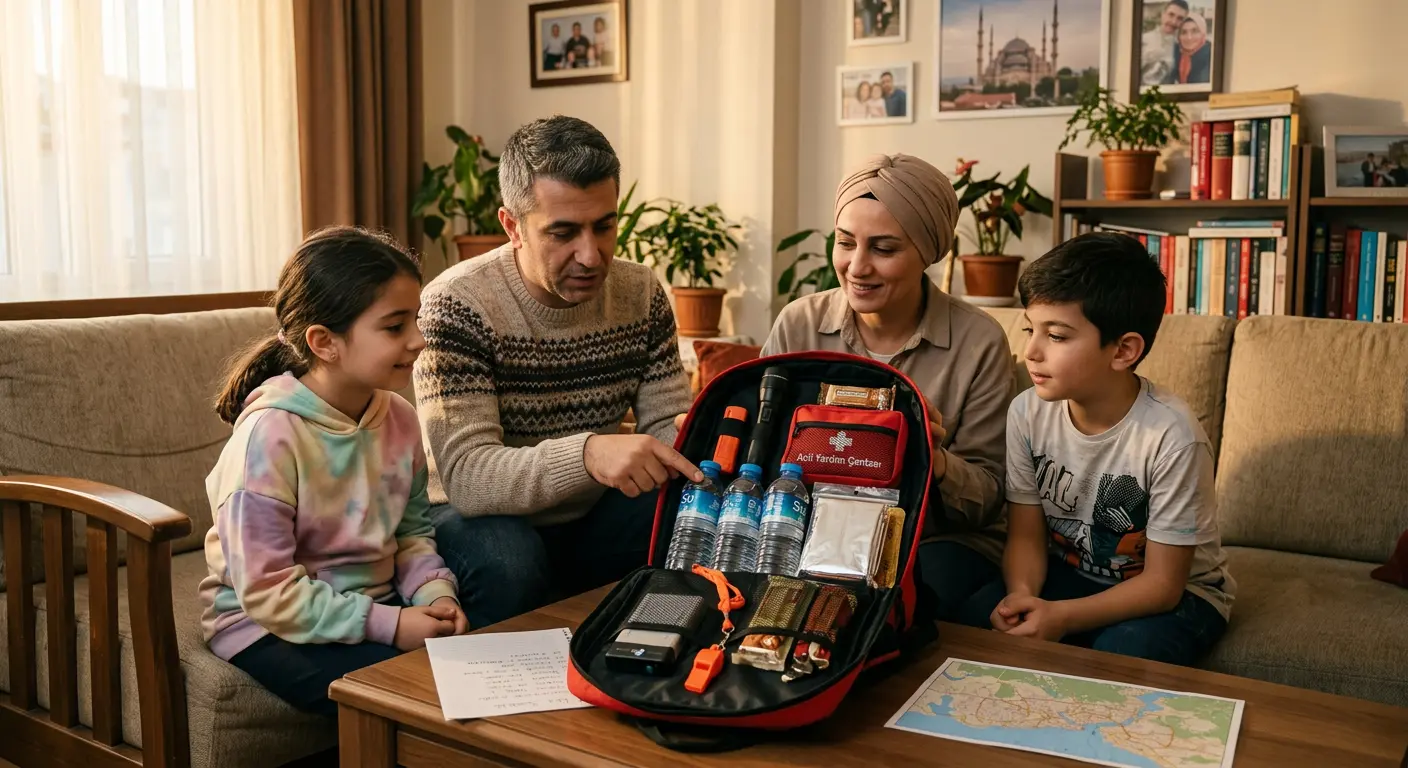 Depreme hazırlık çantası ve acil durum malzemeleri