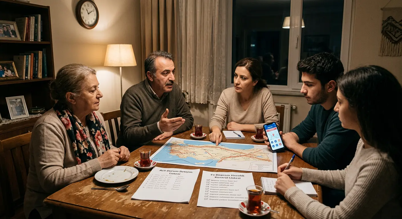 Aile deprem güvenlik planı