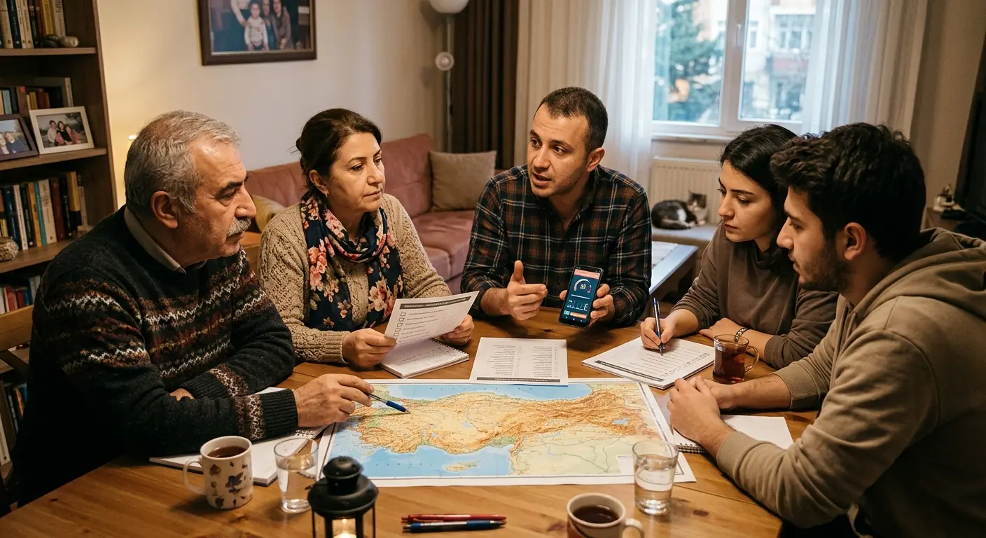 Aile deprem güvenlik planı