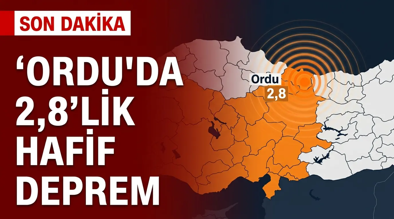 Ordu Sınırında Korkutan Sarsıntı: 2.8 Büyüklüğünde Deprem