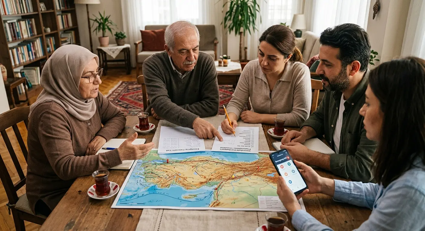 Aile deprem güvenlik planı