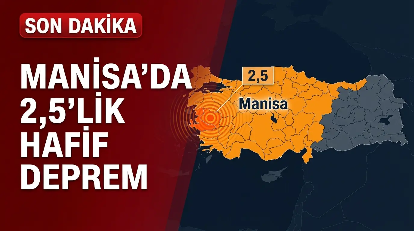 Manisa ve Balıkesir Sınırında 2.5 Büyüklüğünde Sarsıntı