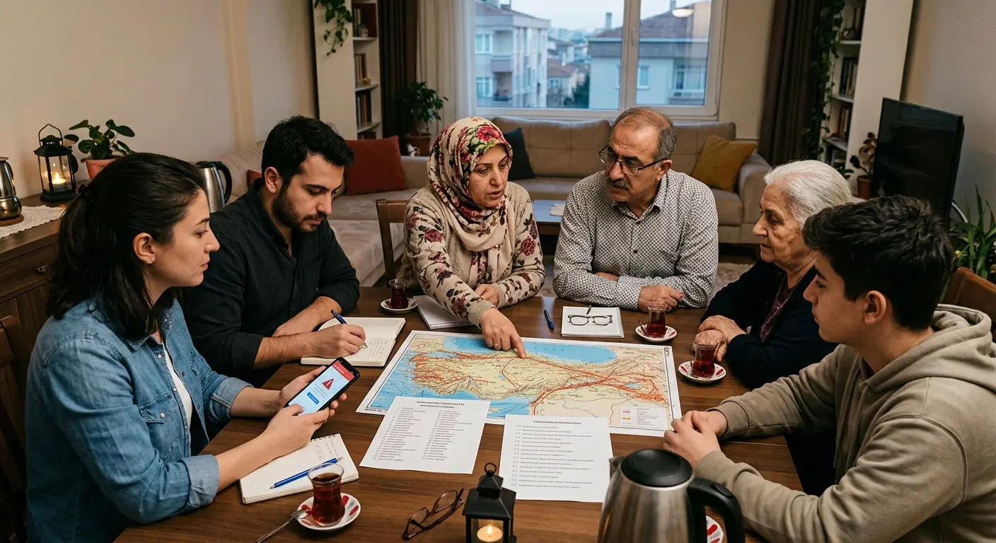 Aile deprem güvenlik planı