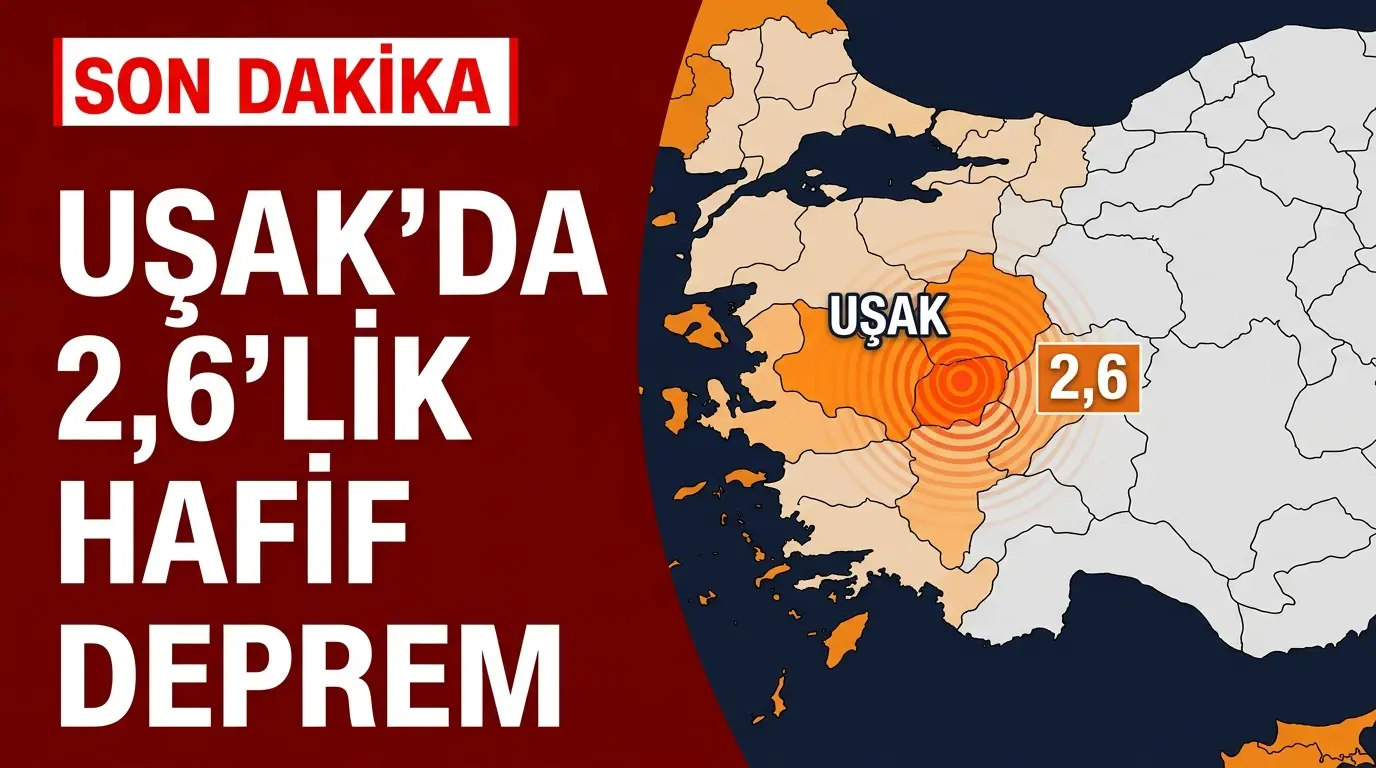 Uşak Deprem Haberi: Kaplanlar-Çal Merkezli 2.6 Büyüklüğünde Sarsıntı