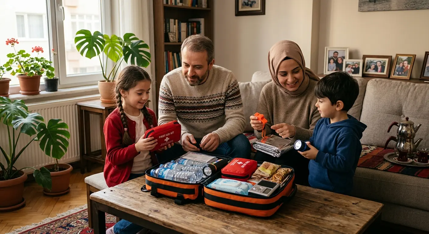 Depreme hazırlık çantası ve acil durum malzemeleri