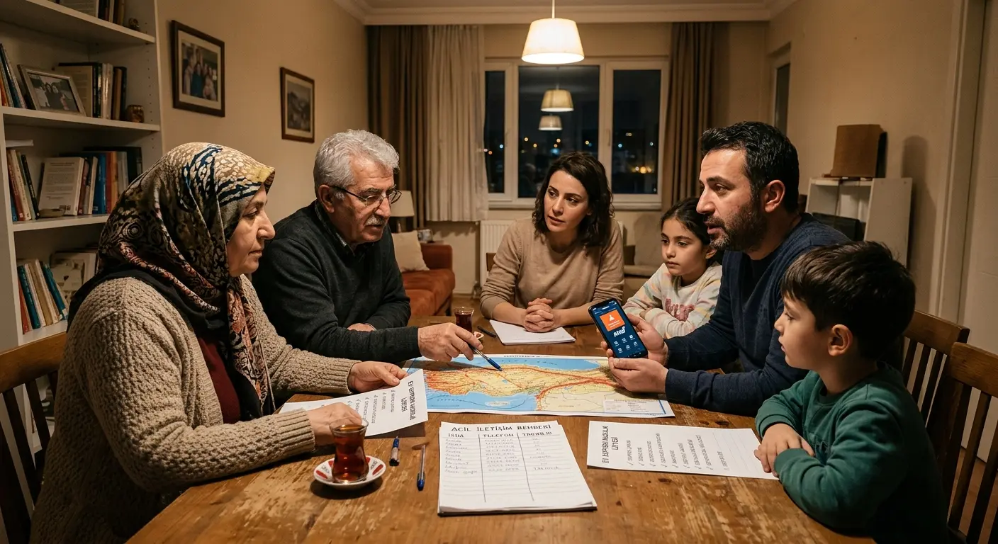 Aile deprem güvenlik planı
