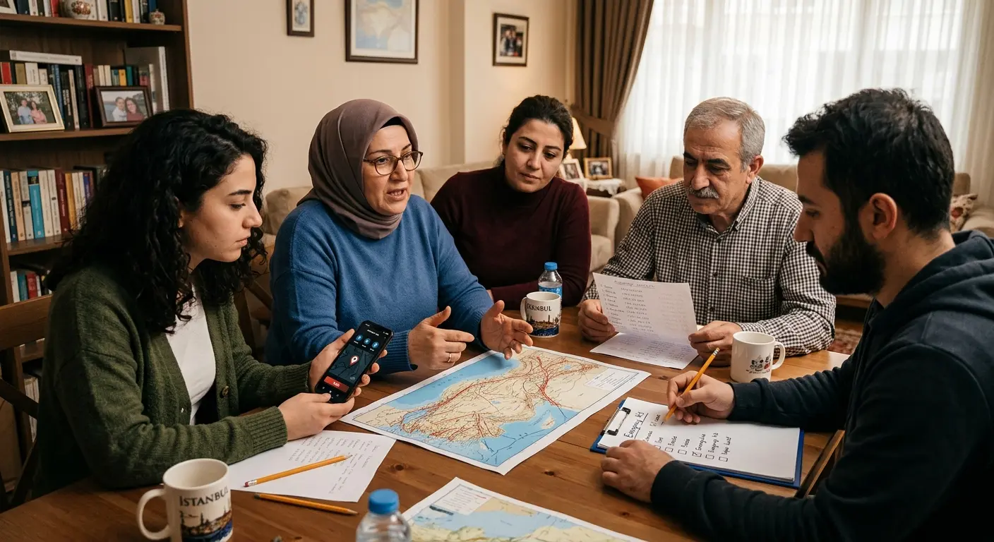 Aile deprem güvenlik planı