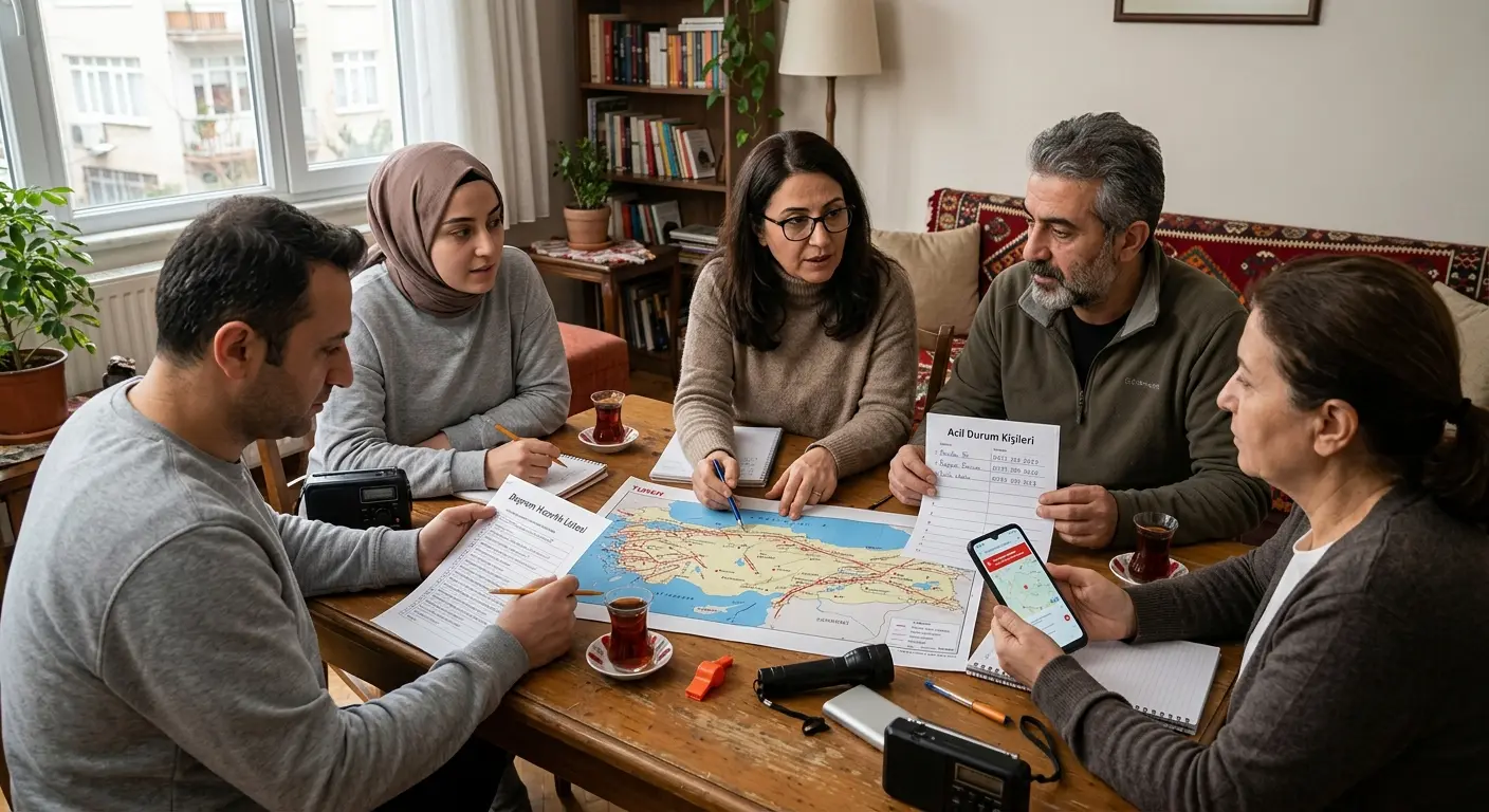 Aile deprem güvenlik planı