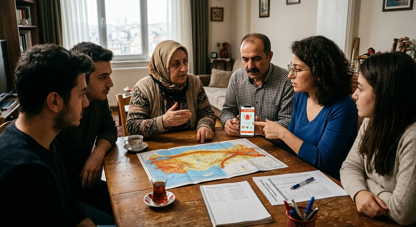 Aile deprem güvenlik planı