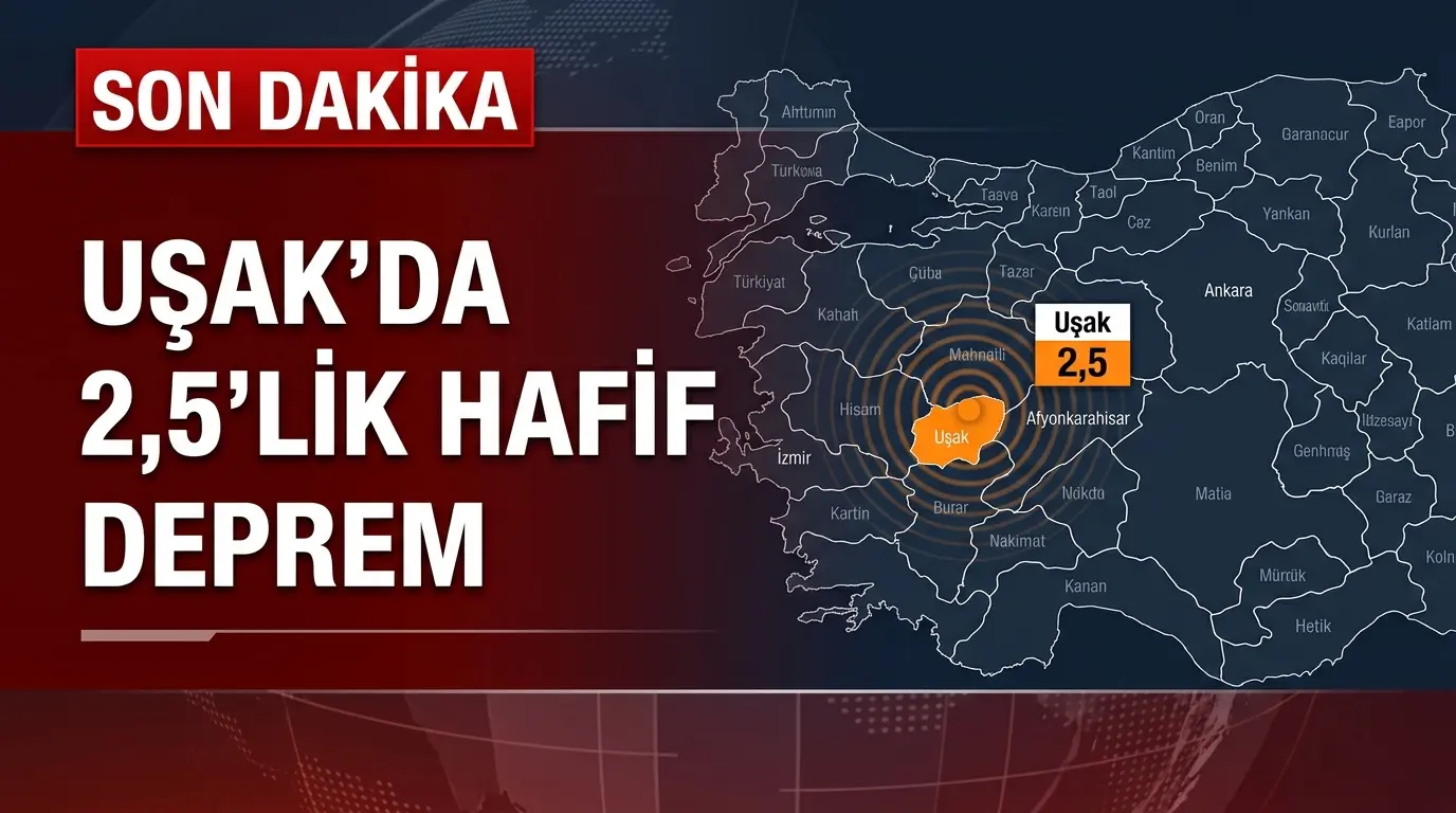 Uşak ve Denizli Sınırında 2.5 Büyüklüğünde Deprem: Son Durum