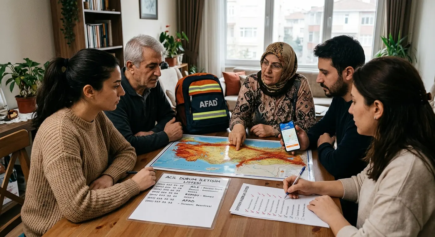 Aile deprem güvenlik planı