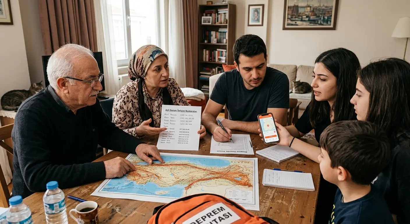 Aile deprem güvenlik planı