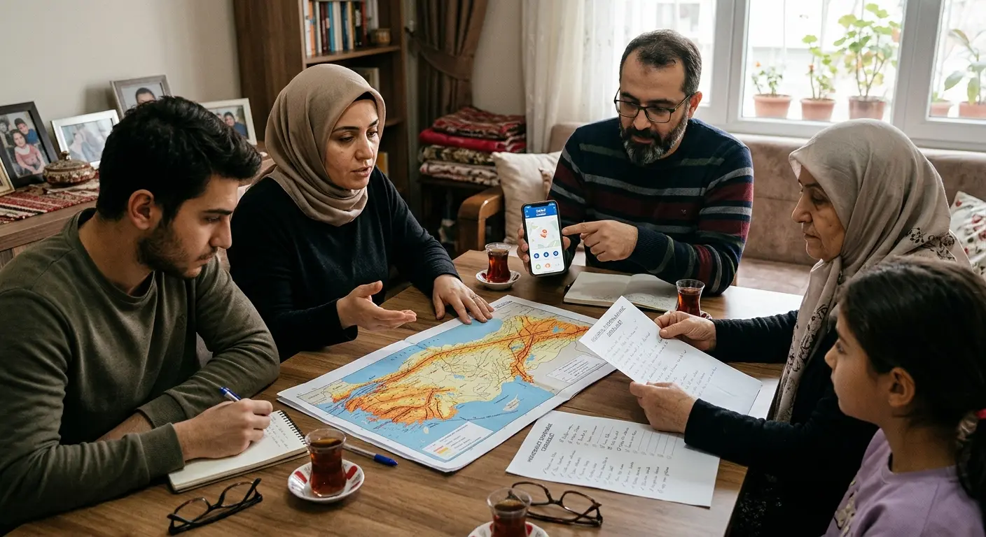 Aile deprem güvenlik planı
