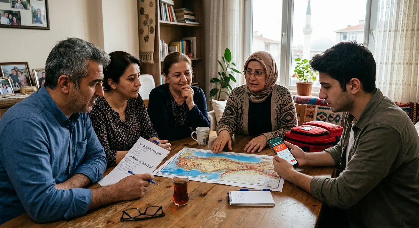 Aile deprem güvenlik planı