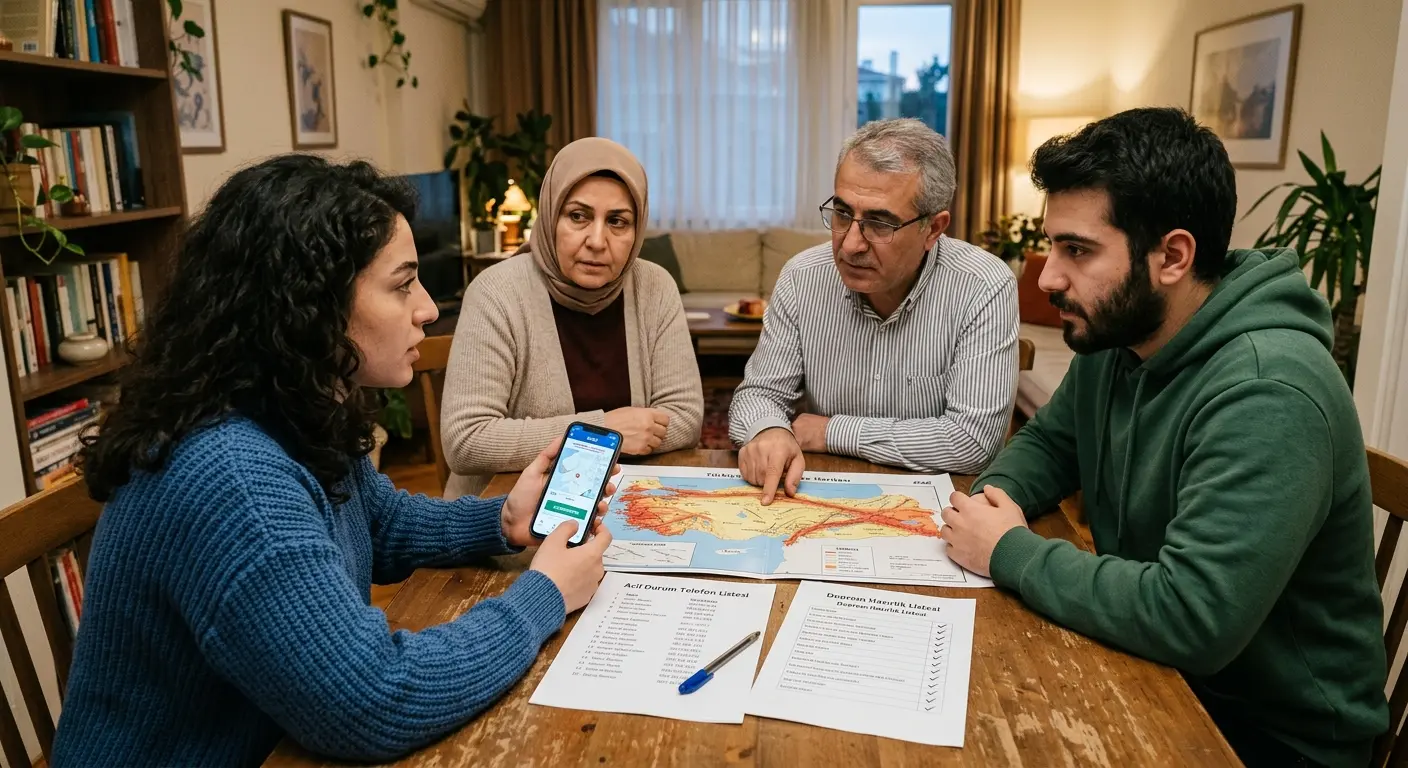 Aile deprem güvenlik planı