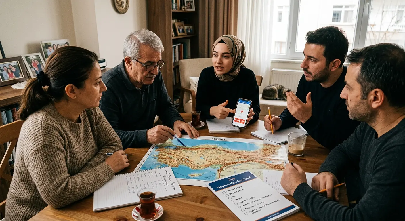 Aile deprem güvenlik planı