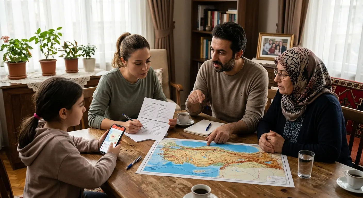 Aile deprem güvenlik planı