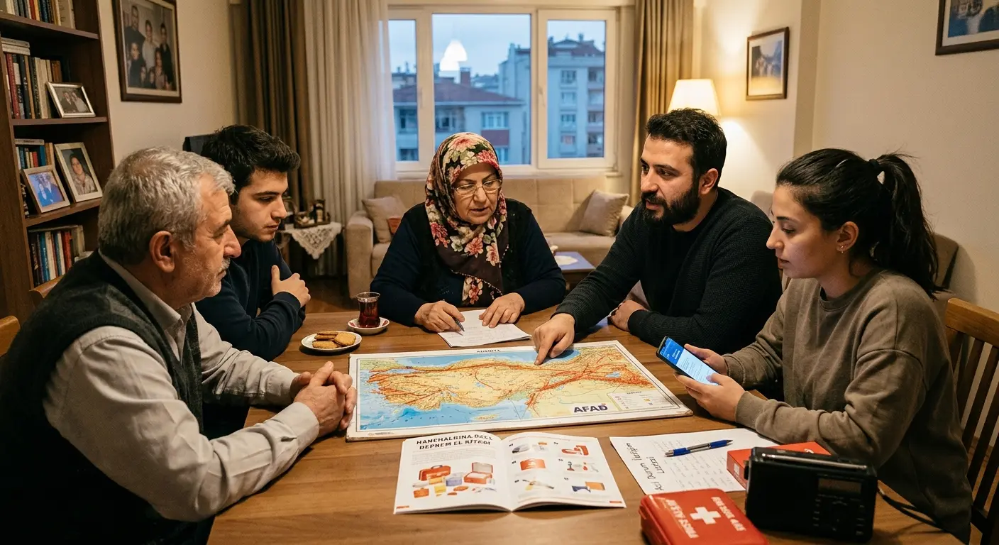 Aile deprem güvenlik planı