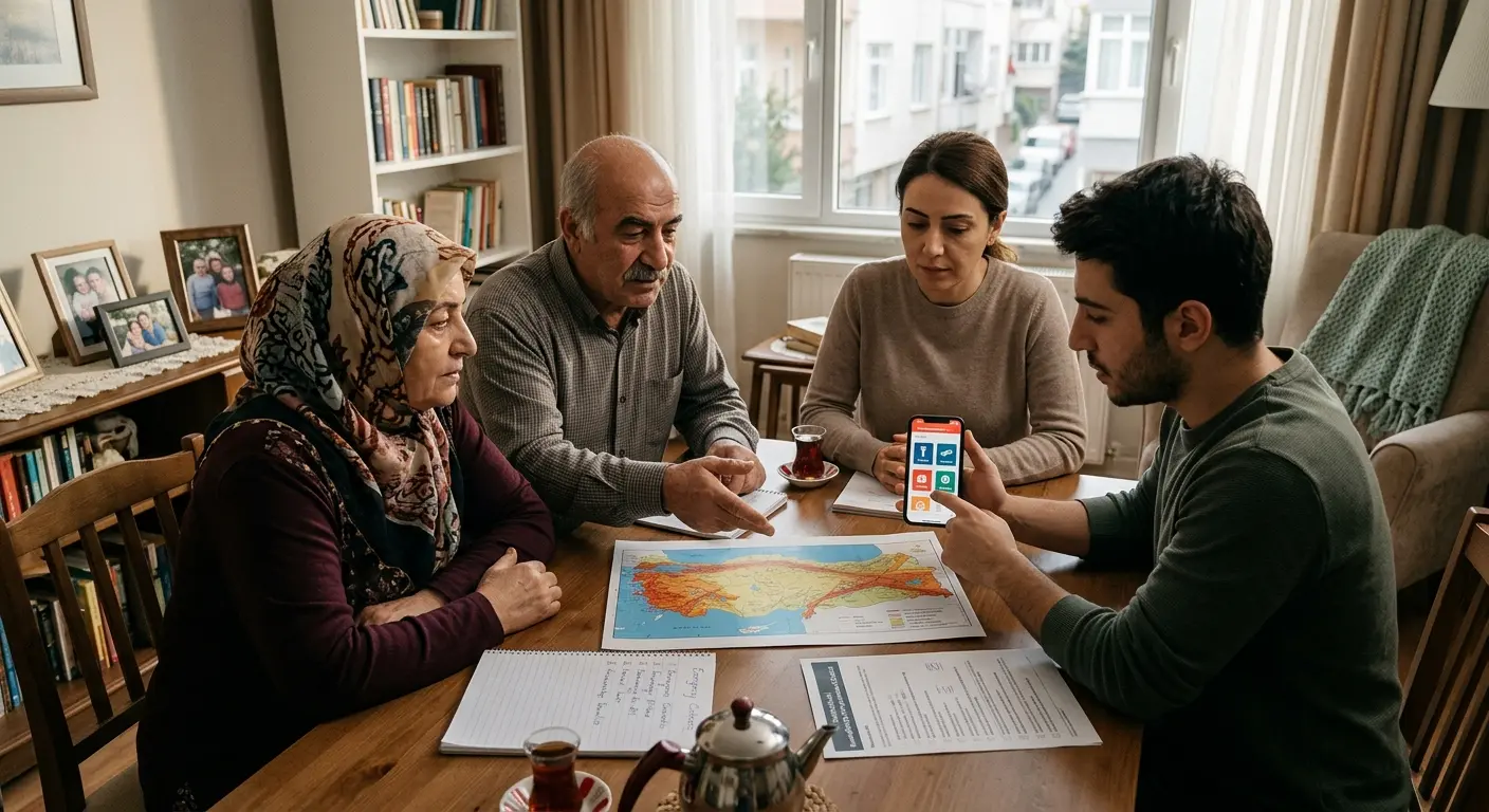 Aile deprem güvenlik planı