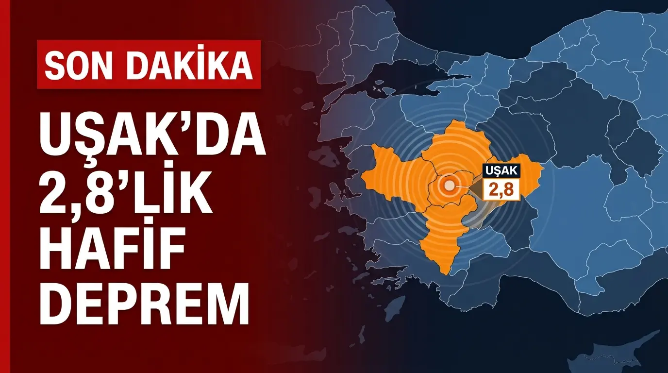 Uşak Deprem Son Dakika: Hamidiye-Güney 2.8 Büyüklüğünde Sarsıldı