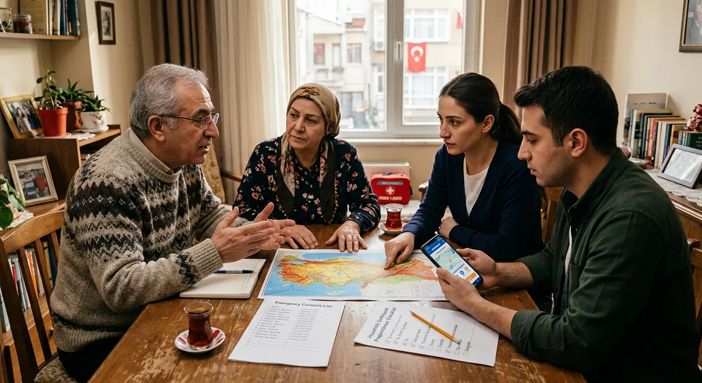 Aile deprem güvenlik planı